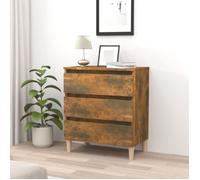 Vidaxl Buffet Chêne Fumé 60x35x69 Cm Bois D'ingénierie Marron