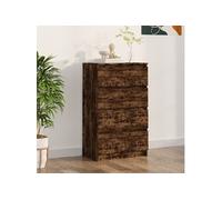 Buffet Chêne fumé 60x35x98,5 cm Bois d ingénierie