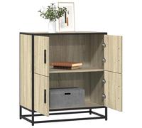 Buffet chêne fumé 68x35x76 cm bois d'ingénierie armoire de rangement vidaXL
