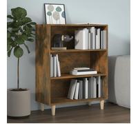 Buffet - Chêne Fumé - 69,5x32,5x90 cm - Bois d'ingénierie - 3 étagères - Style classique