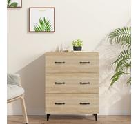 Buffet Chêne Fumé 69,5x34x90 cm Bois d'Ingénierie Armoire de Rangement vidaXL