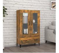 Vidaxl Buffet Chêne Fumé 70x31x115 Cm Bois D'ingénierie Marron