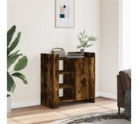 Vidaxl Buffet Chêne Fumé 73,5x35x75 Cm Bois D'ingénierie Multicolore