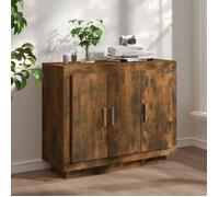 vidaXL Buffet Chêne fumé 92x35x75 cm Bois d'ingénierie Armoire de rangement