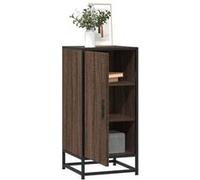 Vidaxl Buffet Chêne Marron 35,5x35x76 Cm Bois D'ingénierie Et Métal Multicolore