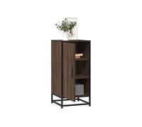 vidaXL Buffet chêne Marron 35,5x35x76 cm Bois d'ingénierie et métal, Meuble de Rangement, Meuble de Rangement de Cuisine, Meuble de Rangement de Salon
