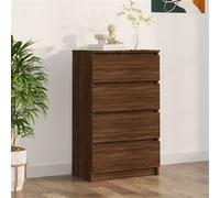 Buffet Chêne marron 60x35x98,5 cm Bois d ingénierie chêne marron G