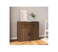 Buffet Chêne marron 80x33x70 cm Bois d ingénierie
