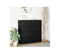 vidaXL Buffet chêne noir 100x35x99 cm Bois d'ingénierie