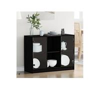 Buffet Chêne Noir 102x37x75,5 cm Bois Aggloméré