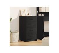 vidaXL Buffet 4 tiroirs Chêne noir Bois d'ingénierie 40x41x75 cm Finition mate