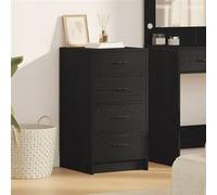 vidaXL Buffet 4 tiroirs Chêne noir Bois d'ingénierie 40x41x75 cm Finition mate