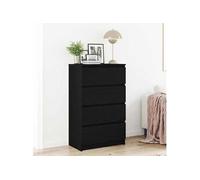 Buffet chêne noir 60x35x98,5 cm bois d'ingénierie, armoire de rangement, armoire de couloir, armoire latérale, 861992