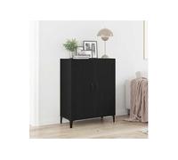 vidaXL Buffet chêne Noir 69,5x34x90 cm Bois d'ingénierie, Armoire, Armoire latérale, Armoire de Rangement, Armoire, Placard, Buffet Haut
