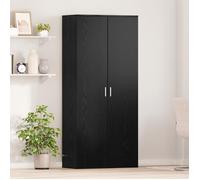 Buffet Chêne Noir 80x39x178 cm Bois aggloméré