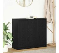 Buffet chêne noir 85x34x76 cm bois d ingénierie