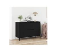 vidaXL Buffet Armoire de Rangement Gris Béton Bois d'ingénierie