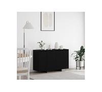 vidaXL - Buffet moderne - Chêne noir - Étagères ajustables - 120x41x75 cm - Sécurité murale