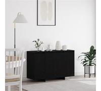 vidaXL - Buffet moderne - Chêne noir - Étagères ajustables - 120x41x75 cm - Sécurité murale