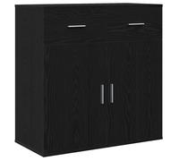 Buffet chêne noir - vidaXL - 79x38x80 cm - Bois d'ingénierie - 2 tiroirs - 2 étagères - Portes à charnières pivotantes