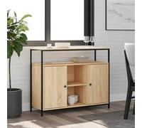 Buffet chêne sonoma 100x35x80 cm bois d ingénierie Marron G