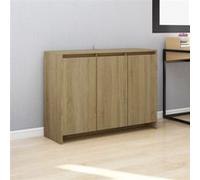 Buffet Gris Béton 102x33x75 cm Aggloméré Armoire Latérale Rangement vidaXL