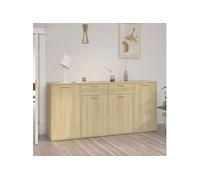 Buffet Chêne sonoma 160x36x75 cm Bois d ingénierie