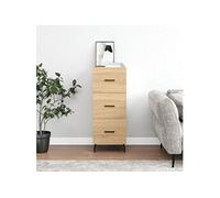 Vidaxl Buffet Chêne Sonoma 34,5x34x90 Cm Bois D'ingénierie Multicolore