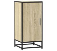 Buffet chêne sonoma 35,5x35x76 cm bois d ingénierie et métal