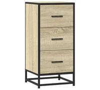 Buffet chêne sonoma 35,5x35x76 cm bois d ingénierie et métal