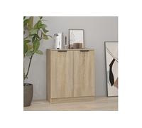 Vidaxl Buffet Chêne Sonoma 60x30x70 Cm Bois D'ingénierie Marron