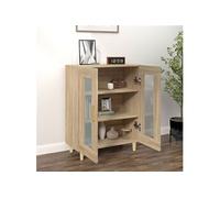 Buffet chêne sonoma 69,5x34x90 cm bois d'ingénierie