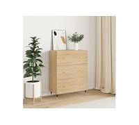 Vidaxl Buffet Chêne Sonoma 69,5x34x90 Cm Bois D'ingénierie Multicolore