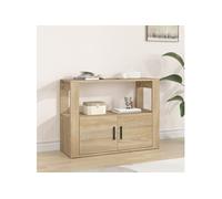 Vidaxl Buffet Chêne Sonoma 80x30x60 Cm Bois D'ingénierie Marron