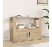 Buffet Chêne sonoma 80x30x60 cm Bois d ingénierie Marron G