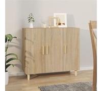 Buffet chêne sonoma 90x34x80 cm bois d ingénierie Ch G