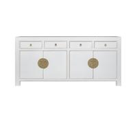 Buffet Chinois Blanc - Fine Asianliving - L 180 x P 40 x H 85 cm - Blanc, Or - Adulte