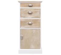 Buffet CLOUD, commode meuble de rangement 38x28x86 cm Bois de Paulownia J2227