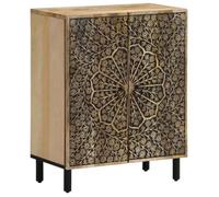 Buffet CLOUD, commode meuble de rangement 60x33x75 cm bois massif de manguier J2261