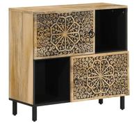 Buffet CLOUD, commode meuble de rangement 80x33x75 cm bois massif de manguier J2285