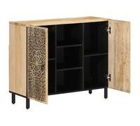 Buffet CLOUD commode meuble de rangement 90x33x75 cm bois massif de manguier J2259