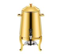 Buffet Commercial Au Détail 13L Distributeur D'eau Chaude Thé Thermos De Lait Or Cuivre Cafetière En Acier Inoxydable Simplifiez-Vous La Vie(Electric heating,Gold)