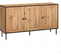 Buffet Commode 3 portes Pieds métalliques TV Buffet bas