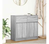 Buffet commode chambre, vidaxl, avec tiroir sonoma gris 80x34x76 cm - bois d'ingénierie b250
