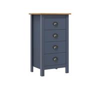 vidaXL Buffet Commode Dressoir avec 4 Tiroirs Meuble de Rangement Armoire Latérale Armoire de Rangement Gris 46x35x80 cm Bois de Pin Solide 288913 Gris G