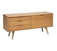 Buffet commode en bois coloris beige - longueur 160 x profondeur 72 x hauteur 44 cm