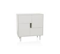Buffet / commode LYKKJA 76 x 39,5 x 76 cm 2 tiroirs 2 portes blanc