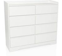 Buffet / commode OSOYRO 110x38x98 cm 8 tiroirs blanc hjh LIVING Blanc G