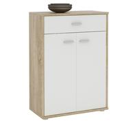 Buffet commode rangement avec 1 grand tiroir et 2 portes en mélaminé
