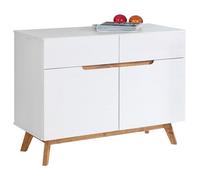 Buffet commode style scandinave avec 2 tiroirs et 2 portes en pin massif